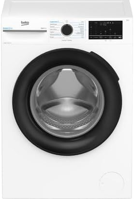 Lave-linge Beko BM3WFU410411B 1400trs, 75 dB, 1400 tr/min, 600 mm, 580 mm, 885 mm, 10kg, 15 programmes, 75dB, 1400trs/min, Blanc, fonction vapeur