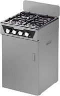 Wintem Cuisinière, Cuisine à gaz 4 feux avec compartiment porte-bouteille intégré, 0, 45 mm, cuisine à installation libre pour intérieur et extérieur