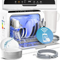 Lave-vaisselle Monzana, Wi-Fi, 27 cm, verre, 4, 5L, 3 couverts, 45 × 44 × 46cm, 70°C, 6 PROGRAMMES, réservoir d'eau, portable