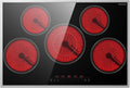 GASLAND CH775BF20B Plaque de cuisson, 77 cm, acier inoxydable, 8200 W, 9 niveaux, 5 zones, CH775BF20B Plaque Vitrocéramique Autonome