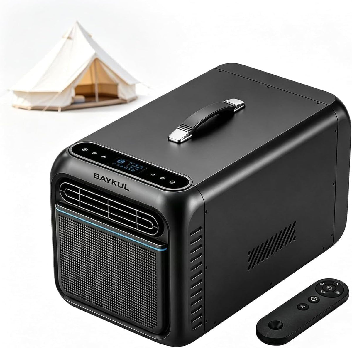 Climatiseur, éclairage LED, 5000 BTU, BAYKUL, 11.8 pouces, 5000BTU, 16°C, 30°C, 400w, 58dB, portable, minuterie