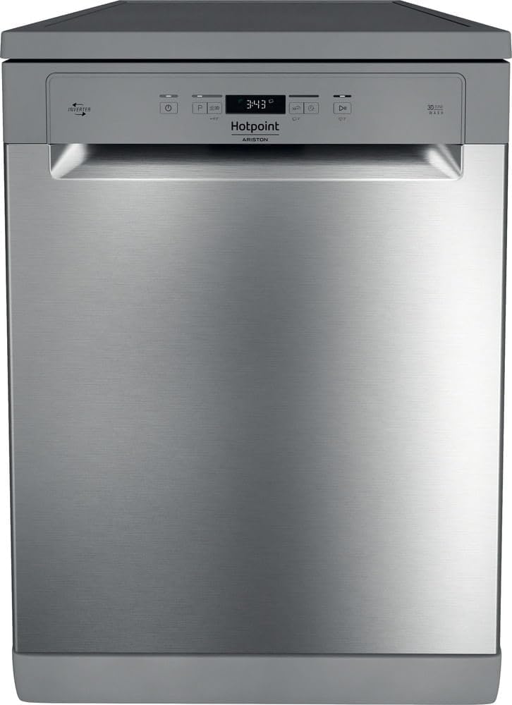 Lave-vaisselle Hotpoint HFC3C33WX, réglable, 43 dB, acier inoxydable, 59 cm, Silencieux 43 dB, H 85 x L 60 x P 59 cm, 14 Couverts