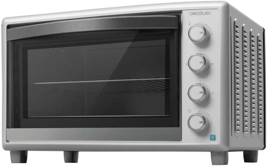 Mini four, 2200 W, Cecotec, 230o, 12 Fonctions, Température jusqu'à 230o, Éclairage Intérieur, Porte à Double Vitrage, Inclus Rôtissoire Tournante