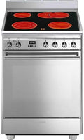 Cuisinière Smeg cx68, acier inoxydable, 60 cm, 400 V, 70 L, 12 l, 35 L, 65 L, 10, 5 kW, 60 Hz, 9 fonctions
