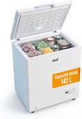 Congélateur Lord, éclairage LED, 142 L, 40 dB, 7 kg, 7 kg/24h, 15°C, 1 panier, FrostProtect -15°C, moteur Inverter, classe énergétique E, serrure