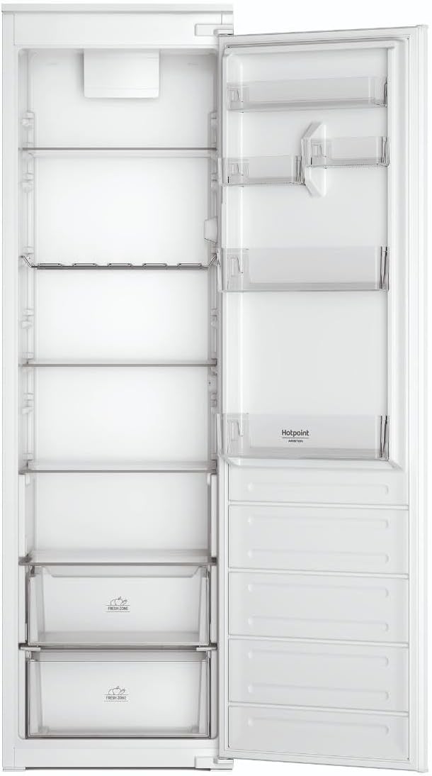 Hotpoint HASD18A031A1 Réfrigérateur, 54.5 cm, éclairage LED, Acier, H 177 x L 54 x P 54.5 cm, 306L, réglable, encastrable