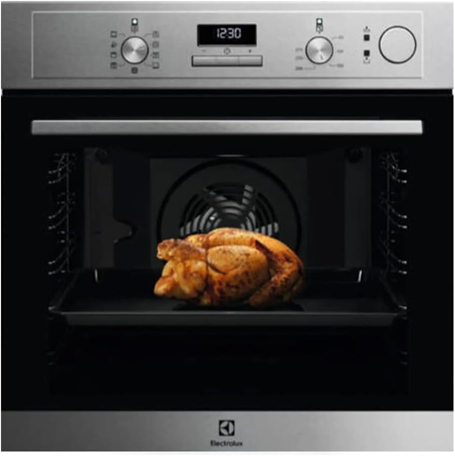 Electrolux Four encastrable, Four Intégrable Combi Vapeur 72l 60cm Pyrolyse Inox, EOC4P46X, acier inoxydable