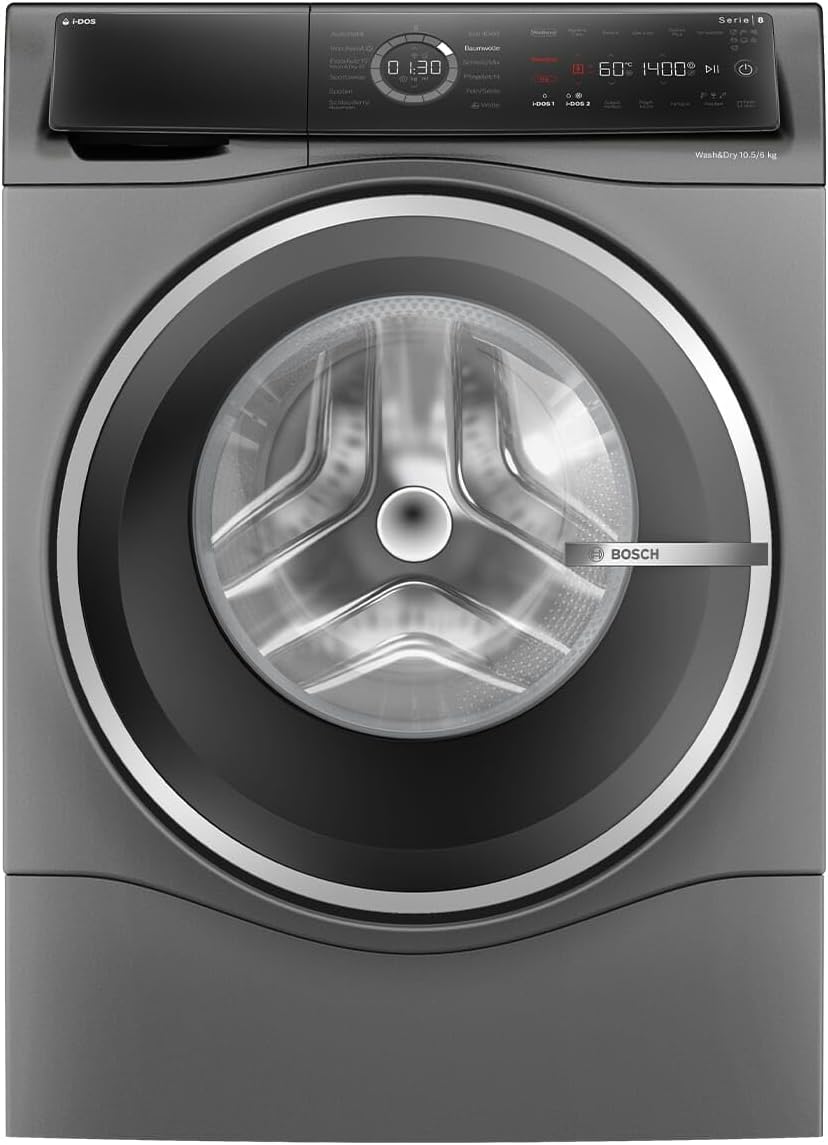 Bosch WNC254AS0 Sèche-linge, 1400 tr/min, IronAssist avec fonction vapeur, 10, 5 kg, 6 kg, lavage 10, 5 kg et séchage 6 kg, AutoDry