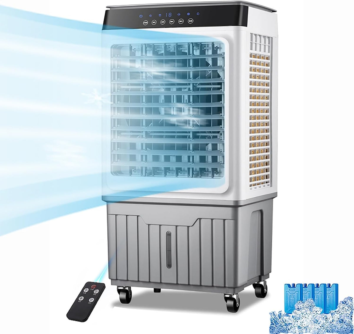 Climatiseur LIPJIA, télécommande, 45 L, Tour de Refroidissement pour pièce, 60 L, 15 000 m3/h, 23 000 m3/h, réglable, portable, commande tactile
