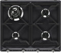 Smeg Plaque de cuisson, 1 W, 240 V, SR964NGH, 3, 30 kW, 1, 05 kW, 1, 65 kW, 7, 65 kW, 60 Hz, 4 brûleurs