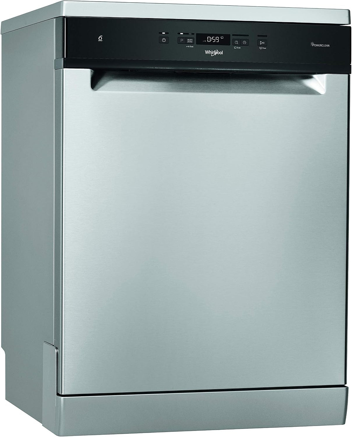 Whirlpool 3C34 Lave-vaisselle, 85 × 60 × 59 mm, réglable, acier inoxydable, 10 cm, 60 cm, 14 places, 60cm, 50 °C, 65 °C, 14 couverts