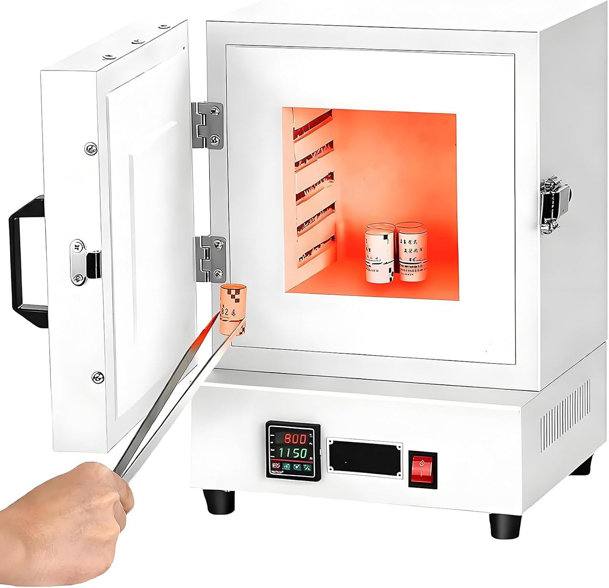 Matériel de chauffage, four électrique industriel pour bijoux et travail des métaux, 2000 W four de fusion des métaux avec régulateur de température