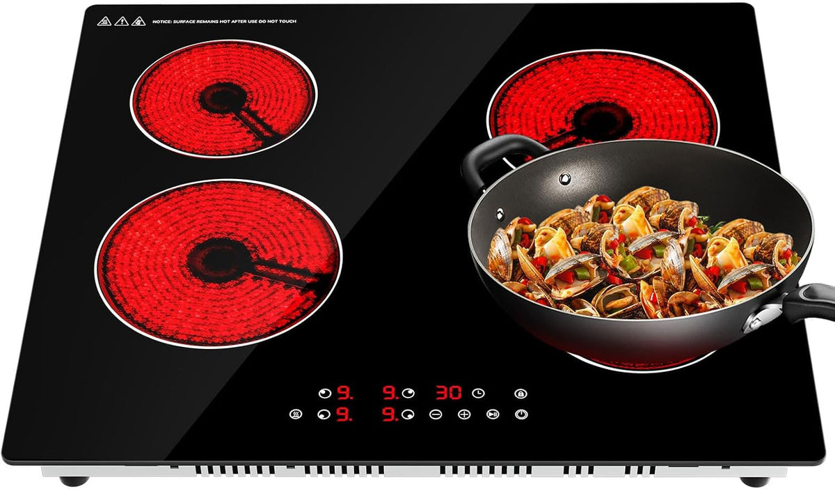 BARMAKET Plaque de cuisson, 9 Niveaux, réglable, Sécurité Enfant Pour Toutes les Casseroles, 59 × 52 × 4, 5 cm, 54, 5 × 47, 5 cm, 60CM