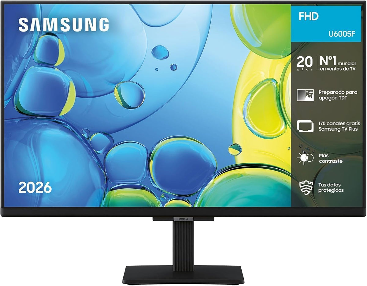 Téléviseur Samsung F6005, télécommande, 24 pouces, capable de diffuser du contenu UHD 4K, Full HD, Tizen, OTS Lite, HDR Knox Security
