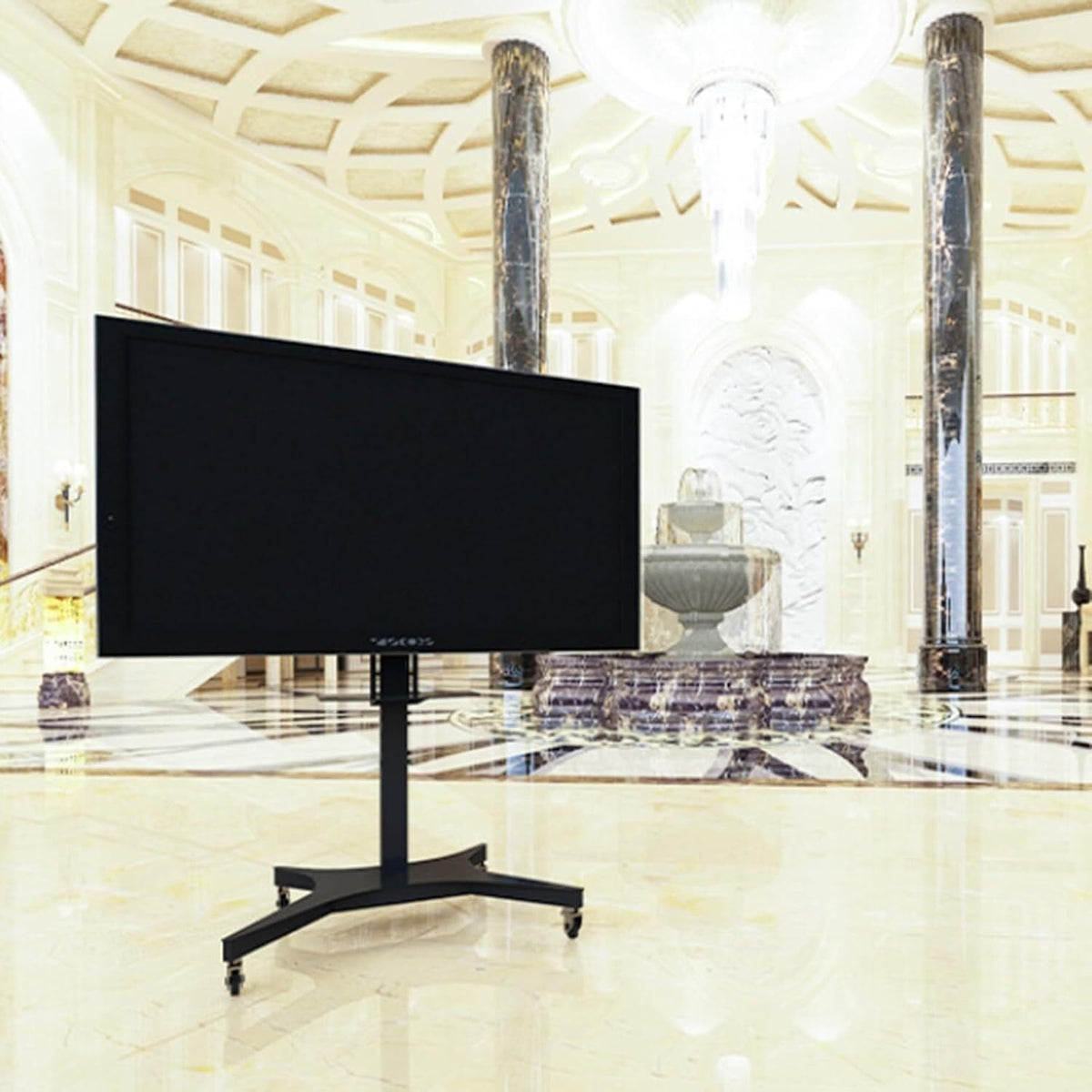 Support TV sur pied, élévateur motorisé Compatible avec Les écrans de 32 à 75 Pouces pour Salon, CWCQGH, 600 × 400 mm, 1700 mm, 66, 9 pouces, 38 mm