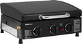 Plaque de cuisson, acier inoxydable, Plancha Camping Gaz BBQ Gaz portable avec Pieds Réglables pour Terrasse et Jardin, 3 mm, Royal Gourmet, 2, 5 KW