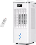 Ashihoti 2508 Rafraîchisseur d'air évaporatif portable, réservoir 2 gal, 3 vitesses, télécommande et minuterie