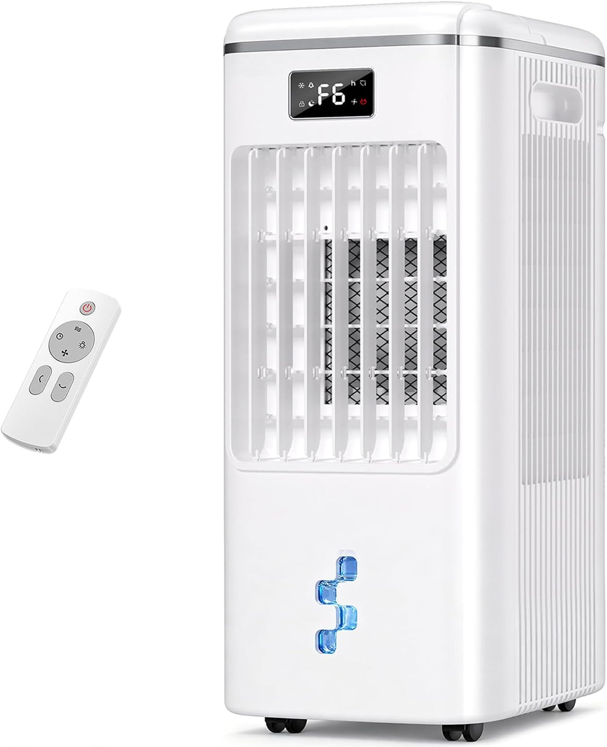 Ashihoti 2508 Rafraîchisseur d'air évaporatif portable, réservoir 2 gal, 3 vitesses, télécommande et minuterie