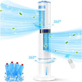 Climatiseur Ariahir, 3 Vitesses et Télécommande pour Chambre, 3 Modes, 113 cm, 2 Sorties d'Air avec Oscillation 360°, 65W, Minuterie 24H