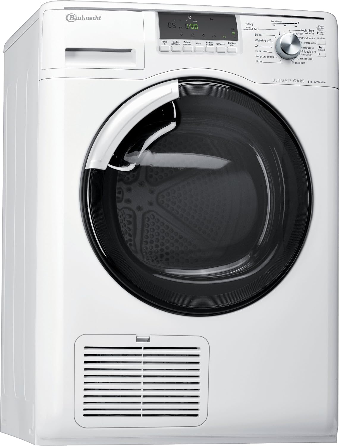 Sèche-linge Bauknecht, 8 kg, 3 niveaux, pompe à chaleur, minuterie, réservoir d'eau