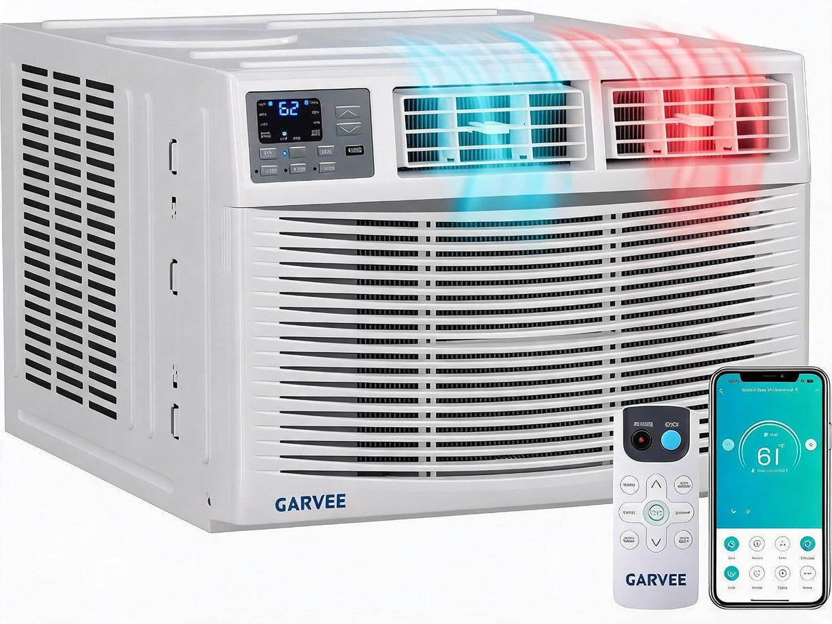Climatiseur, 8000 BTU, télécommande, VORTEXTOVE, 8, 000 BTU, 52 dB, 5 Modes, WiFi App & télécommande, 4 en 1, 4 en 1 AC, jusqu'à 350 pi2.