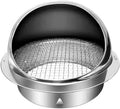 Grille de ventilation, acier inoxydable, Capuchon hémisphérique en acier inoxydable pour sèche-linge à gaz et électrique