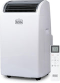 BLACK+DECKER Climatiseur portable, télécommande, 14, 000 BTU, 10, 200 BTU, 0.8 L, BPACT14WT, 115V, 60Hz, 52db, Wi-Fi, éclairage LED, Blanc