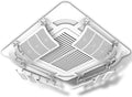 WOTZOV Lot de 4 déflecteurs d'air pour climatiseur cassette de plafond, 20 × 56 cm, ABS blanc, sans perçage