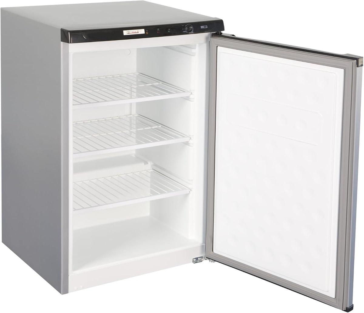 MBH - MAQUINARIA BAR HOSTELERÍA Congélateur, 540 × 600 × 870 mm, réglable, acier inoxydable, 112 L, 75 W, 41 dB, 3 étagères, 25 °C