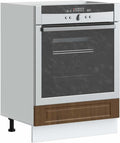 Meuble de cuisine, Armoire à Four en Bois d'ingénierie chêne Marron, Grand Compartiment pour Four Micro-Ondes, réglable, 60 × 46 × 81, 5, sephironlbb