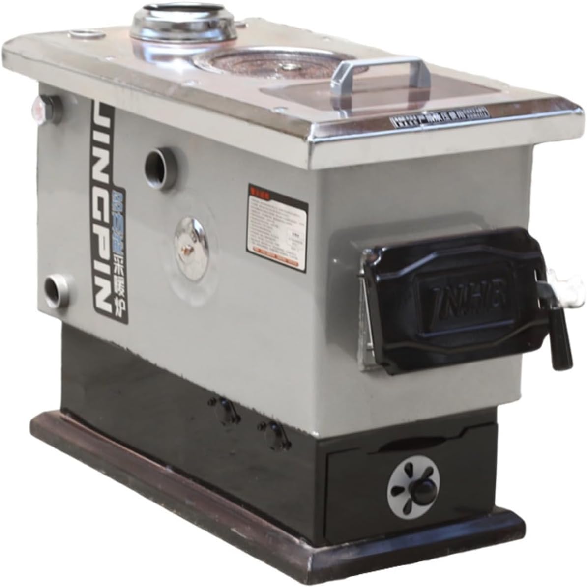 Gril, Double Carburant pour la Combustion du Charbon et du Bois, 60#, Cuisinière de Chauffage à Circulation d'eau au Charbon Rural