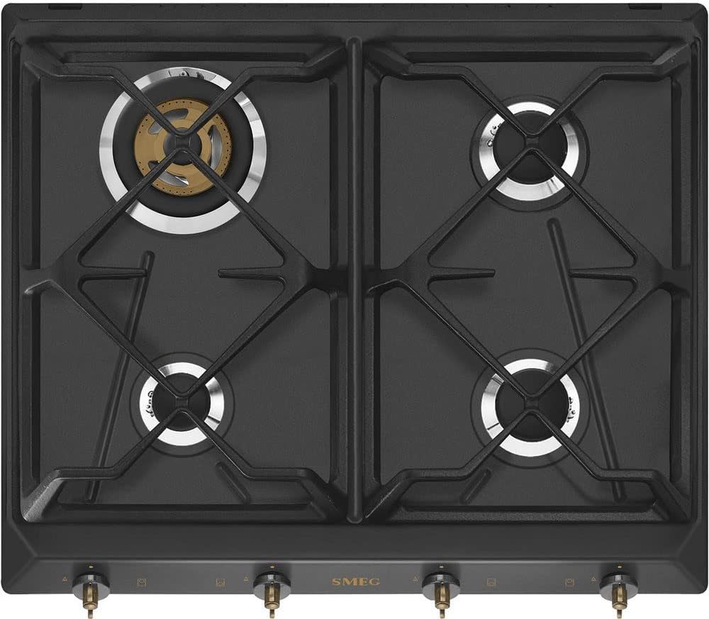 Plaque de cuisson, 1 W, Smeg, 240 V, SRV864AOGH, 3, 30 kW, 1, 05 kW, 1, 65 kW, 8 kW, 60 Hz, 4 brûleurs
