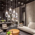 Suspension, 60W, éclairage LED, verre, Machine, réglable, Couleur: GradientwhiteWarmWhite
