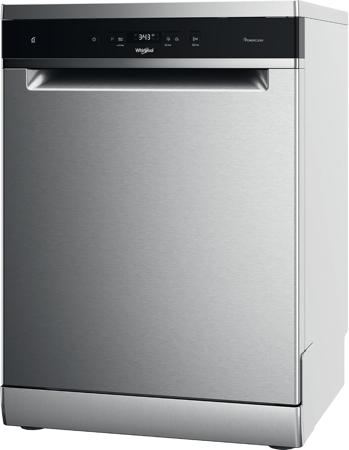 Whirlpool WFC3C42PX Lave-vaisselle, réglable, acier inoxydable, 60cm, 42db, 14 Couverts, 0 Programmes