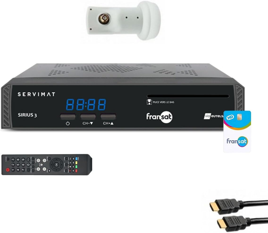 Servimat Récepteur TV satellite, minuterie, télécommande