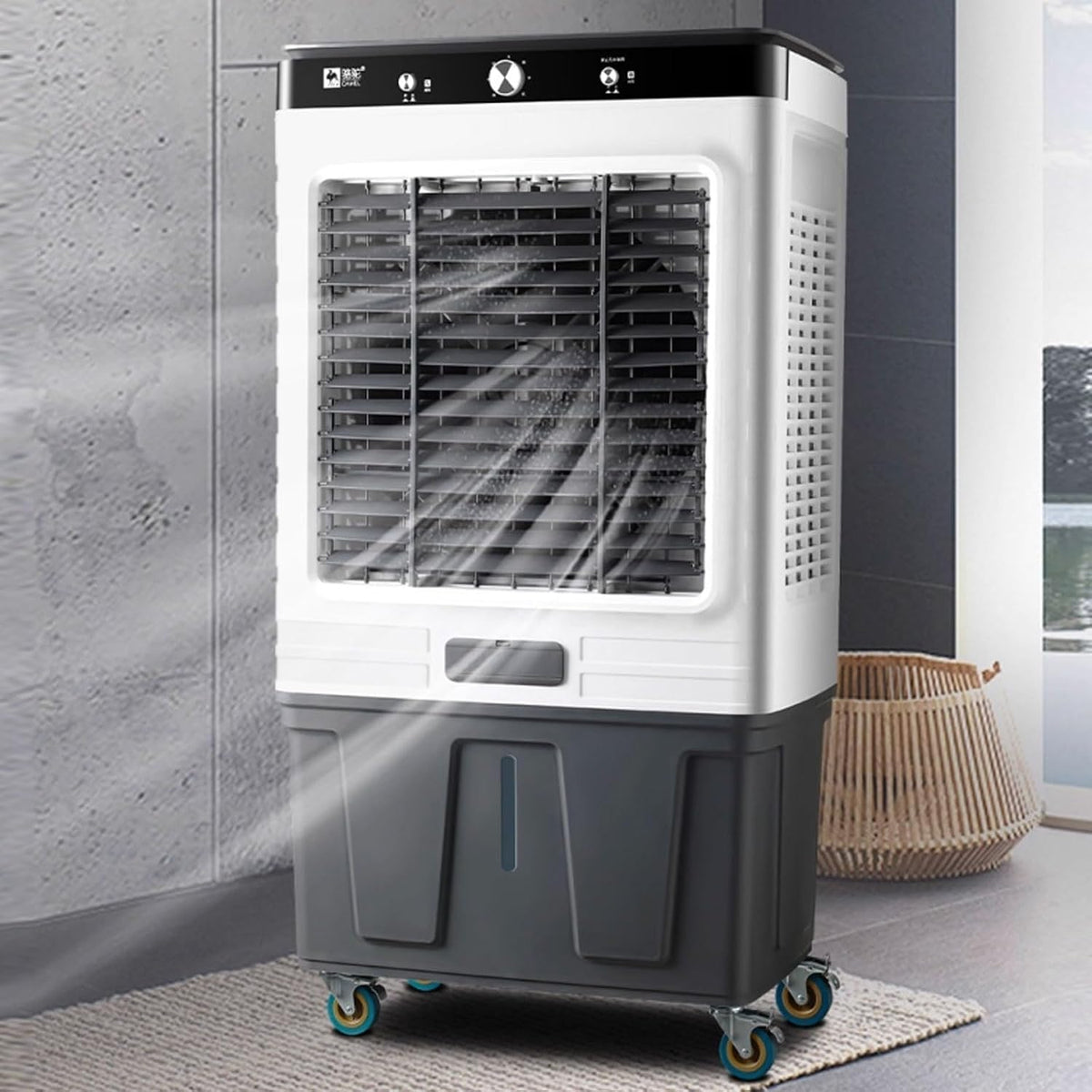Climatiseur, 3 Vitesses, réglable, 220 V, 160 W, 350 W, 46 × 35 × 102cm, 58 × 38 × 130cm, 35L, 100L, 4 Zone, portable, réservoir d'eau
