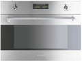 Smeg Four encastrable, 45 CM, acier inoxydable, 34 L, 1800 W, 1 l, 40 mm, 6 Niveaux, S45VX2 Four vapeur classici COMPACT 45 CM