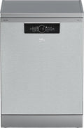 Beko BDFN36640XA Lave-vaisselle, 60 cm, acier inoxydable, 85 cm, 2 étagères, sécurité enfants, verre