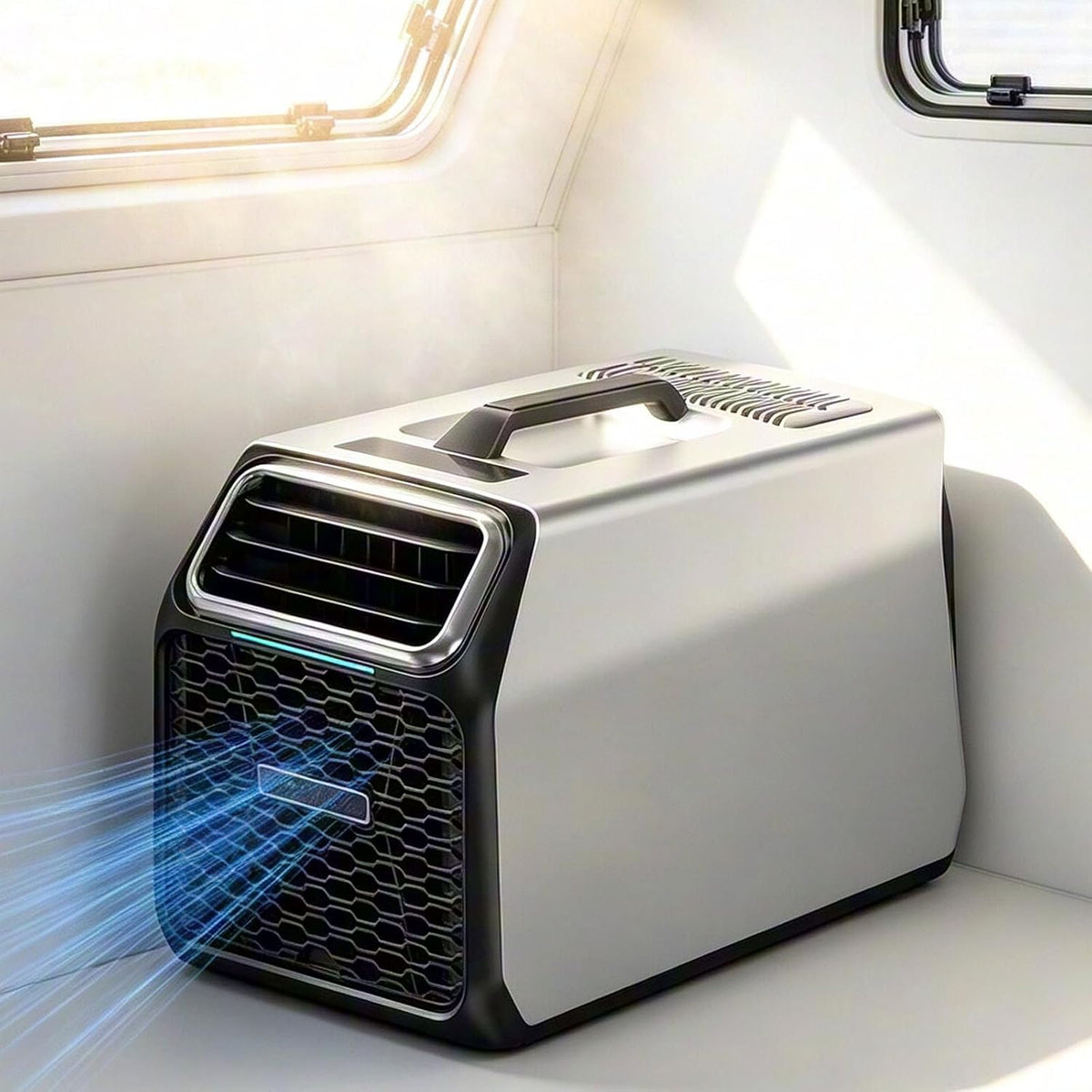 Climatiseur portable, télécommande, 5000 BTU, 52 dB, 220V, 1400W, 110V, 12V, 24V, minuterie