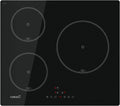 CATA Plaque de cuisson, 9 niveaux, avec 3 zones de cuisson, 59 cm, 250 mm, 180 mm, 160 mm, 9 niveaux de puissance, 3 fonctions, 5, 3 kW, 1, 8 kW