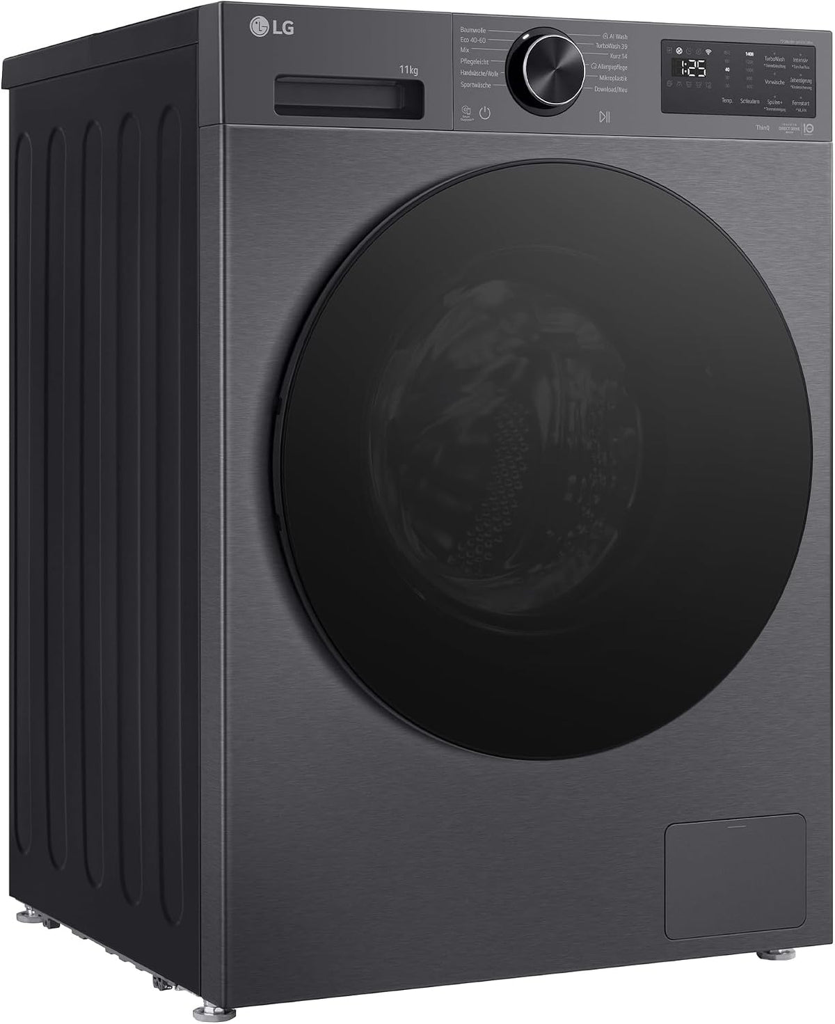 Lave-linge LG F4WX701YB A-40, avec AI Wash, 1400 tr/min, 11 kg, F4WX701YB Machine à laver, classe énergétique A-40%, TurboWash 360, noir, Steam