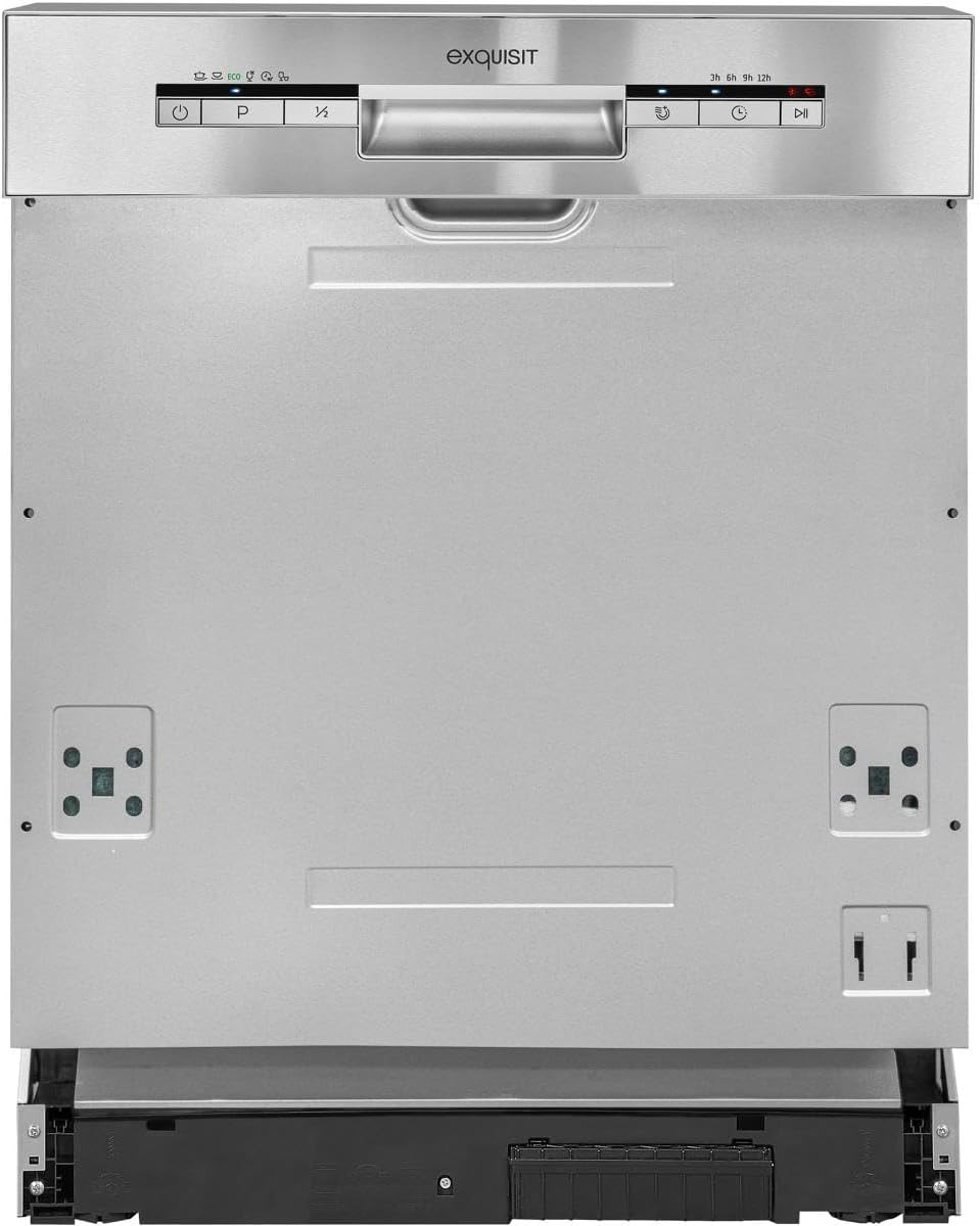 Exquisit EGSP1012-EB-030E Lave-vaisselle, 60 cm, réglable, acier inoxydable, 81, 5 × 59, 8 × 57, 0 cm, 81, 5 × 59, 8 × 55, 0 cm, 600 mm