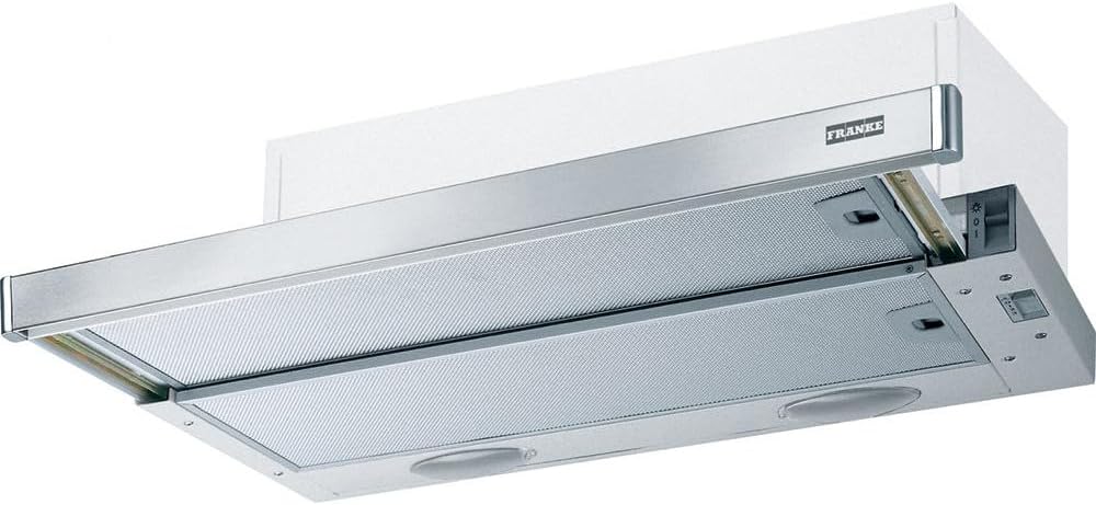 Franke France Hotte aspirante, 600 mm, éclairage LED, Hotte Tiroir 60cm 420 M3/h Inox, 69 db, 4 W, 3 vitesses, 487702
