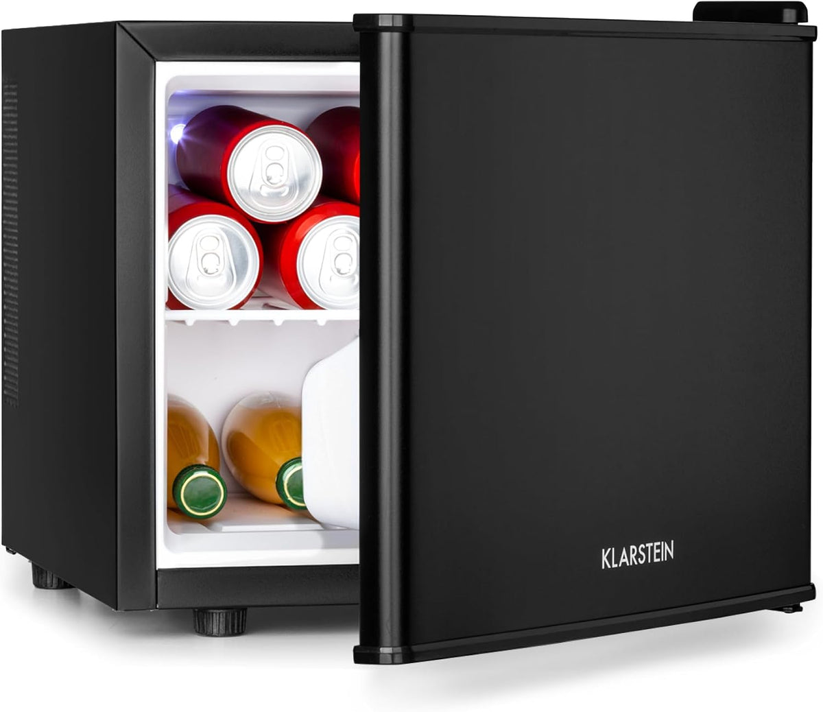 Mini réfrigérateur KLARSTEIN, 3 Niveaux, Mini Frigo de Chambre pour Boissons, 3 Niveaux de Refroidissement, 15°C, 17L, 5-15°C, Bières