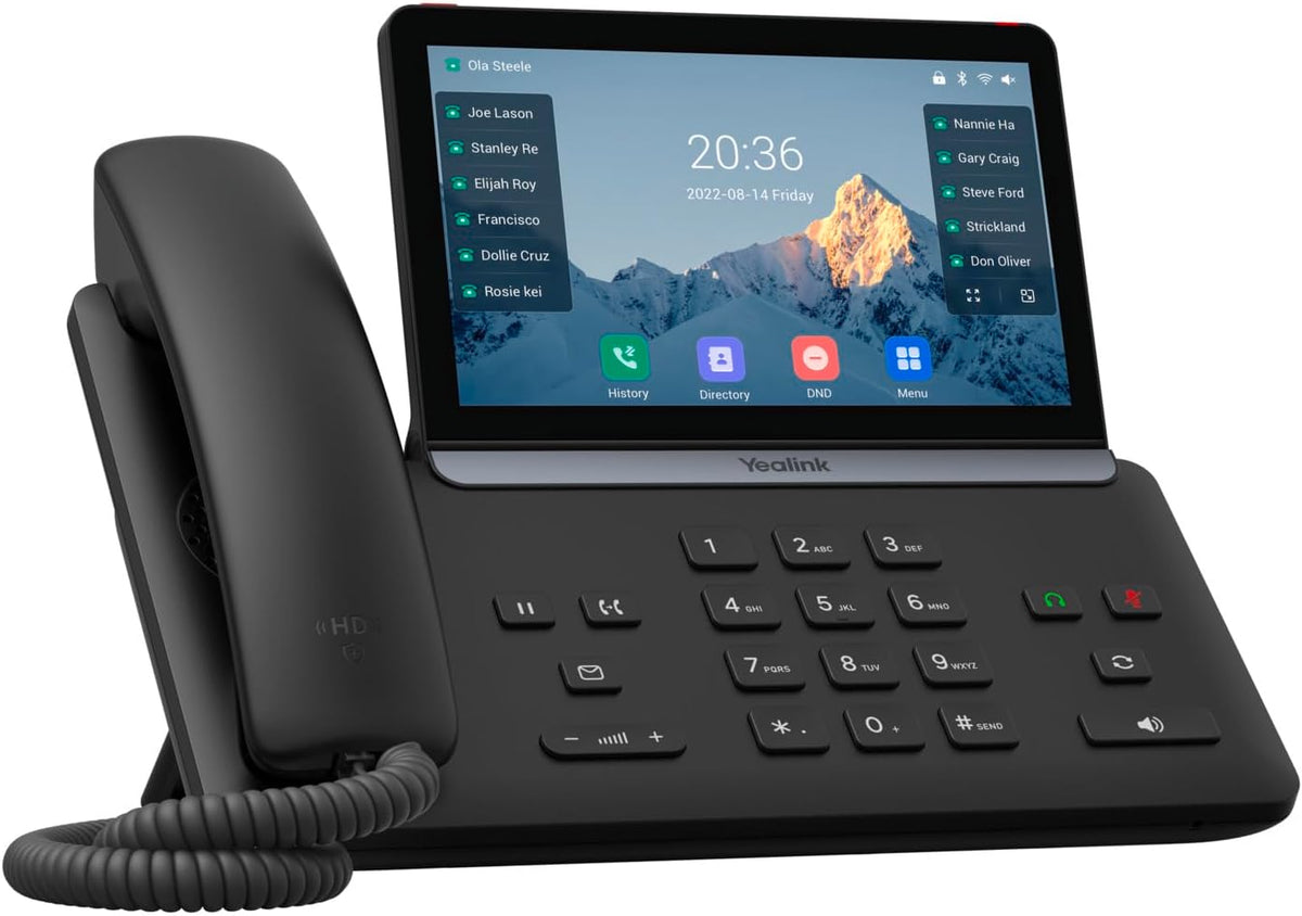 Téléphonie sur Internet - VoIP, 7 pouces, Wi-Fi, Yealink, SIP-T87W Téléphone IP Ultra Prime Business, Bluetooth, réglable