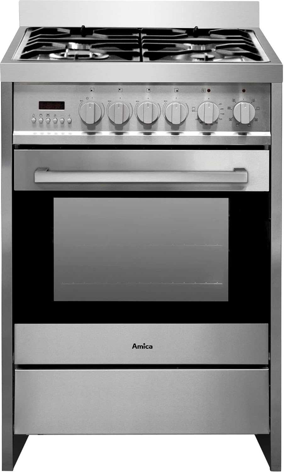 Cuisinière, 90 cm, acier inoxydable, Amica, 60 cm, ACME2005X, 2, 3 kW