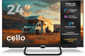 Cello CTRAV-24TZ Téléviseur, 24 Pouces, pour Camping-Car et Bateau, Bluetooth, 12 V, 230 V, éclairage LED, Tizen, Tizen OS de Samsung
