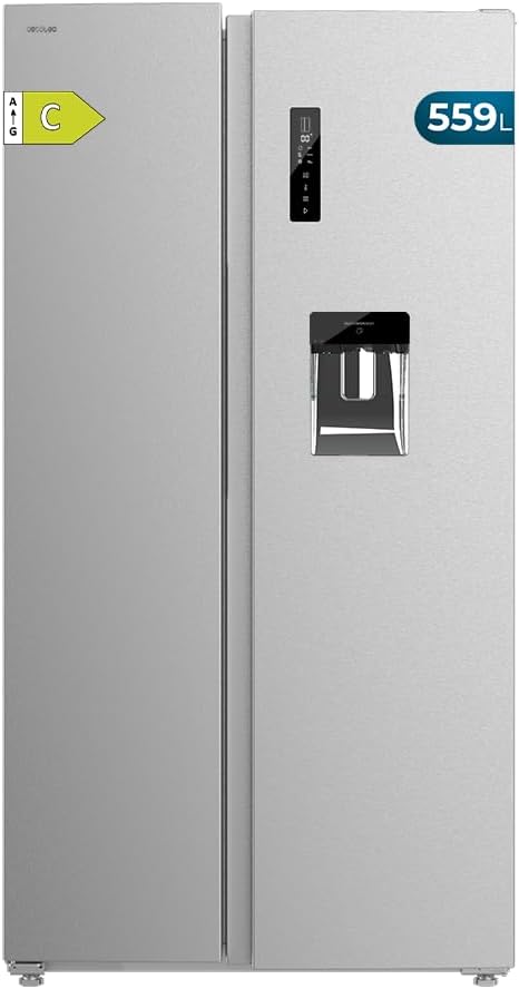 Cecotec Réfrigérateur, 177 × 91 cm, No Frost, acier inoxydable, Mode Smart, 559L, 177cm, 91cm, moteur Inverter, Basse Consommation