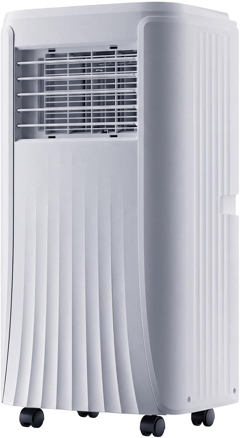 JAVPTAV Climatiseur mobile 3-en-1 avec télécommande, mode nuit, minuterie 24 h et kit fenêtre