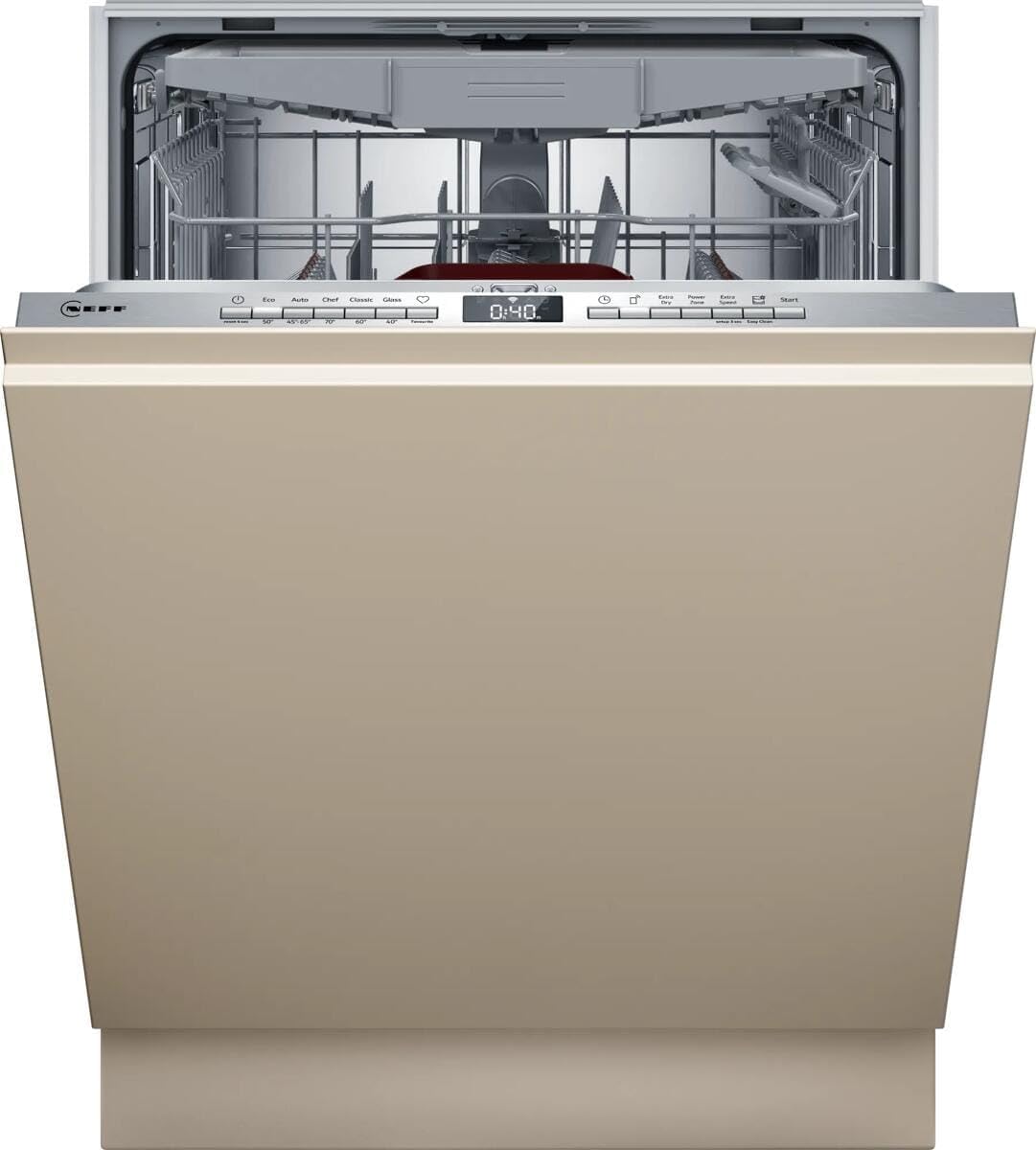 Neff S255EVX04E Lave-vaisselle, 60 cm, nettoyage puissant avec Chef 70 °C, verre, 86 cm, 86, 5 cm, 44 dB, téléchargement de programmes, 50 °C